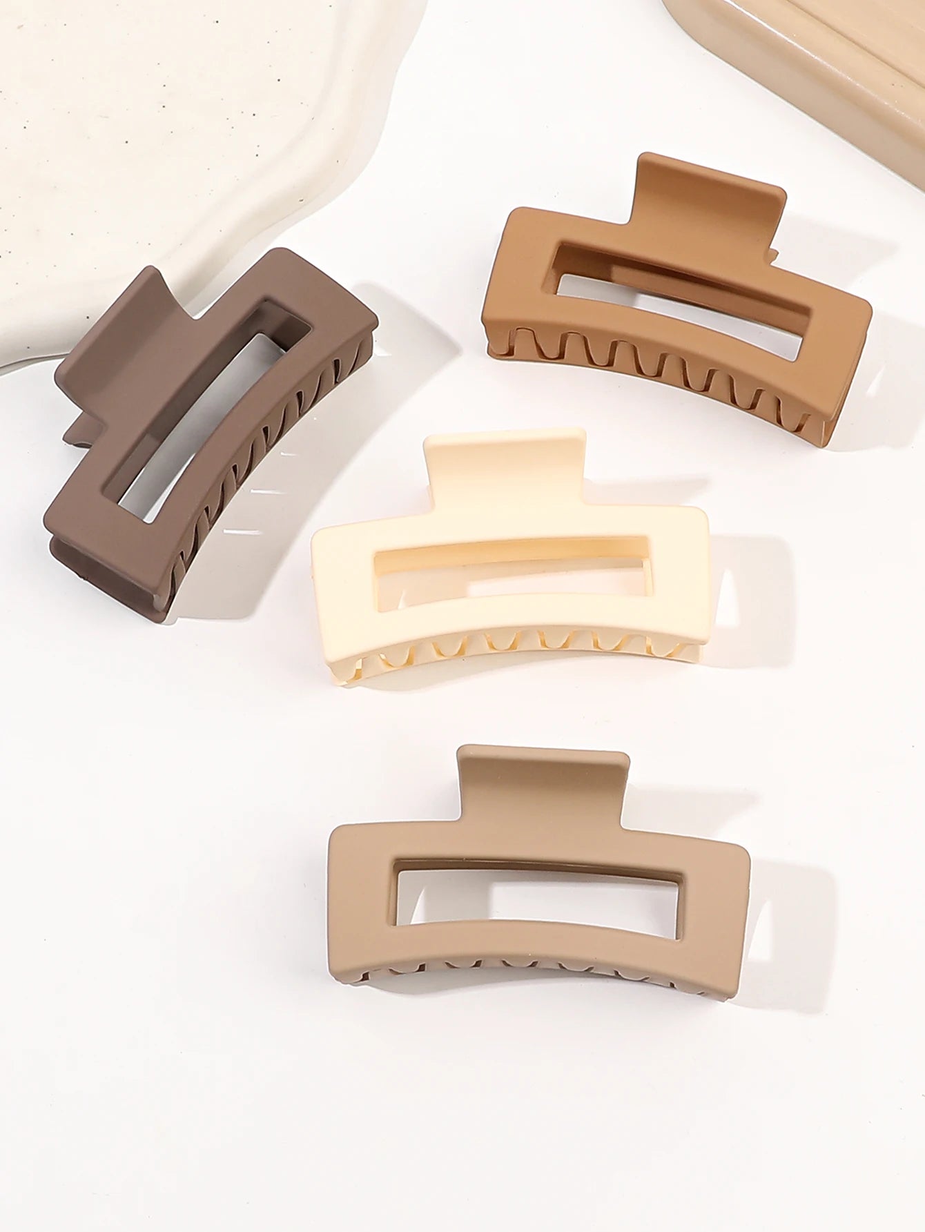 Elegant Rectangular Hair Clips Set