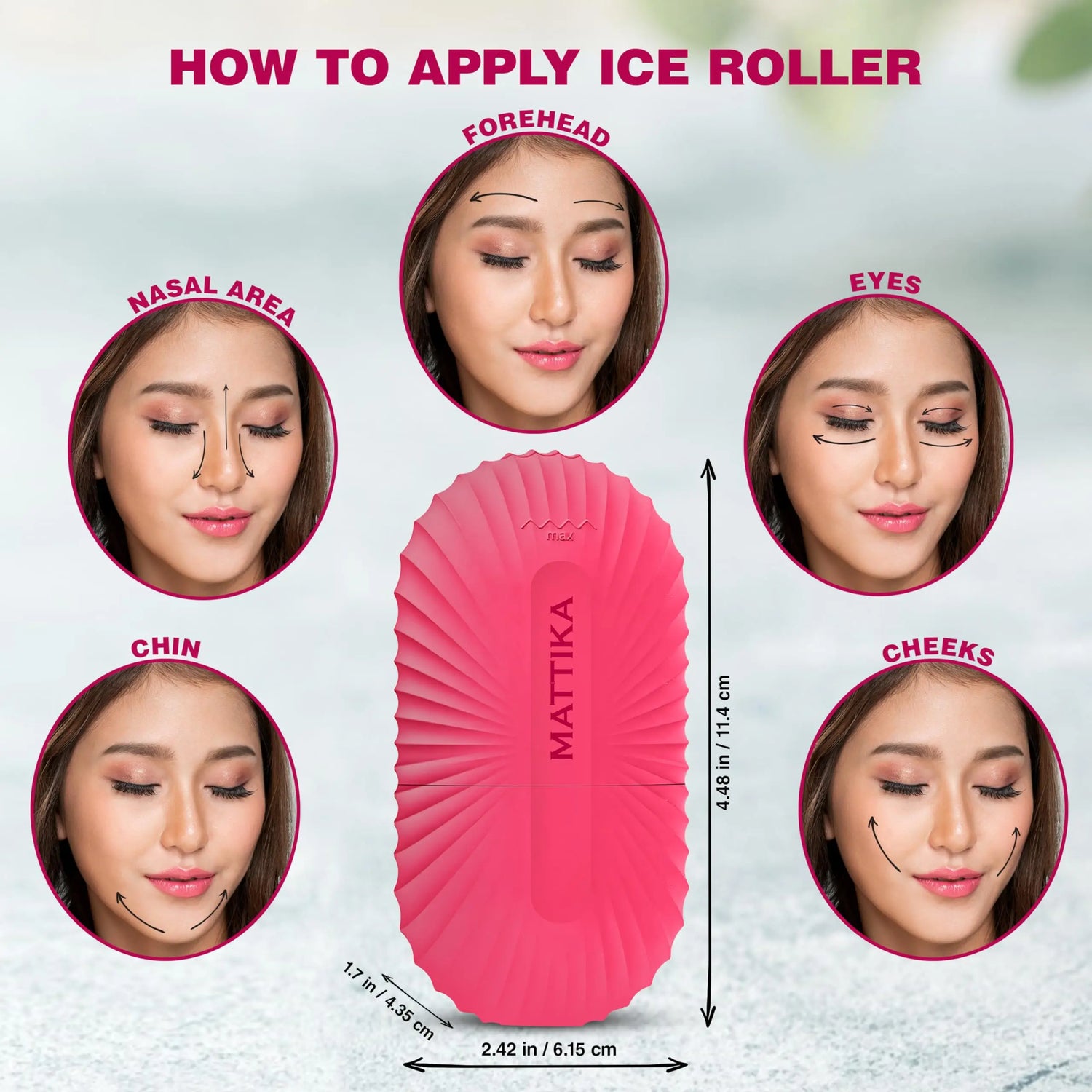 Silicone Ice Roller Face Massager