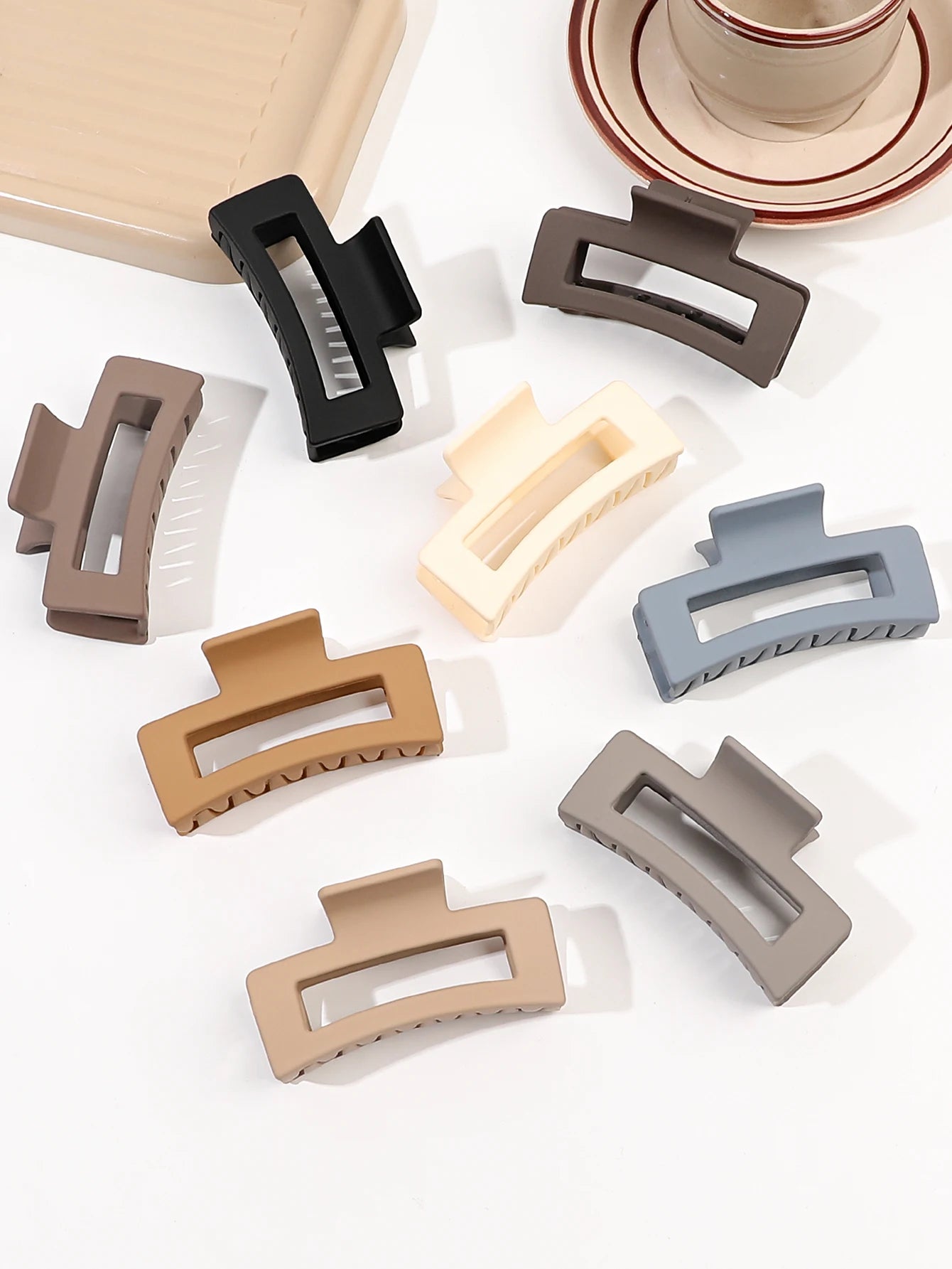 Elegant Rectangular Hair Clips Set