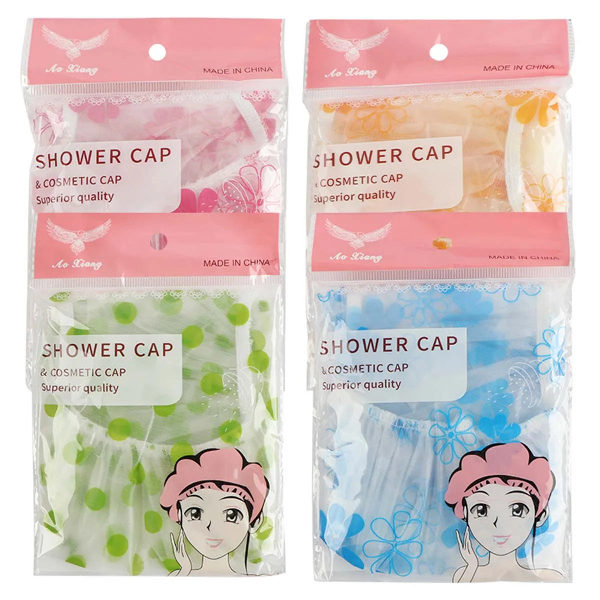 Waterproof Shower Cap Set